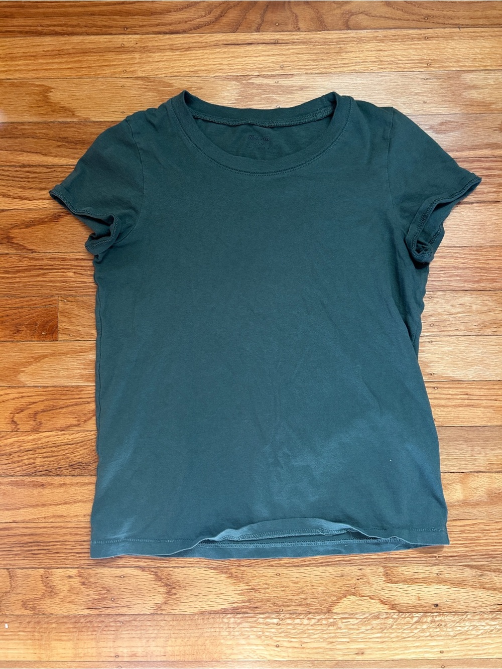 Madewell Women's Dark Teal/Green Crew Neck Tee